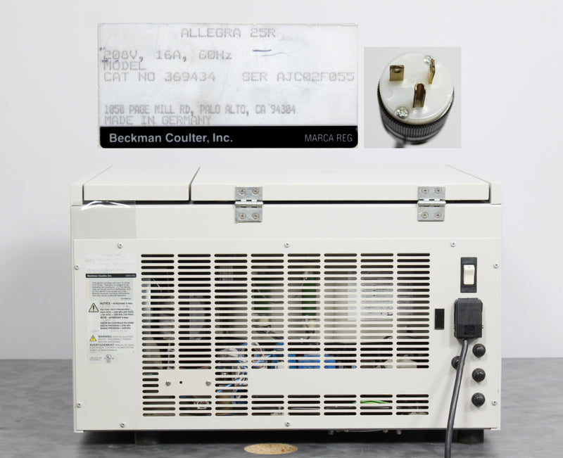 贝克曼库尔特Alegra 25R冷冻计算机离心机369434