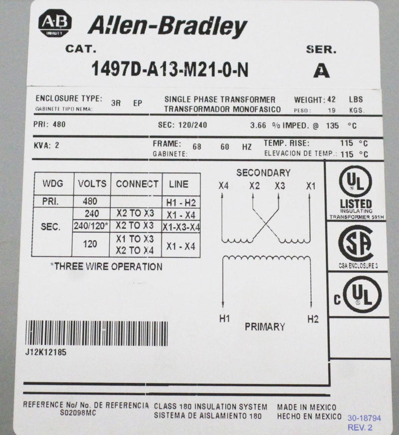 Allen-Bradleycat1497D-A13M210N单级变换器w/warranty